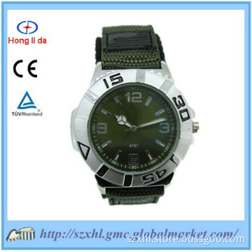 Fashion stainless steel case back watch  of Nylon strap watch